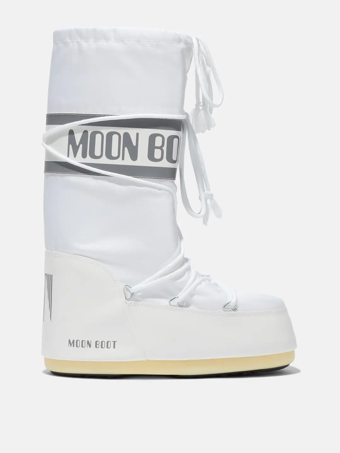 Moon Boot Icon Nylon Kadın Kar Botu - Siyah Beyaz