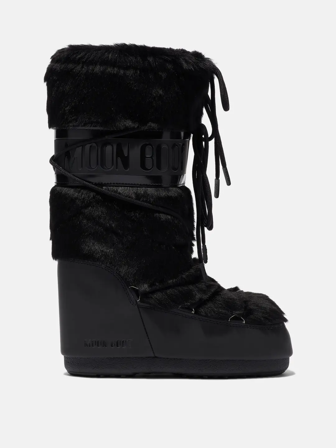 Moon Boot ICON FAUX FUR Kadın Kar Botu - Siyah